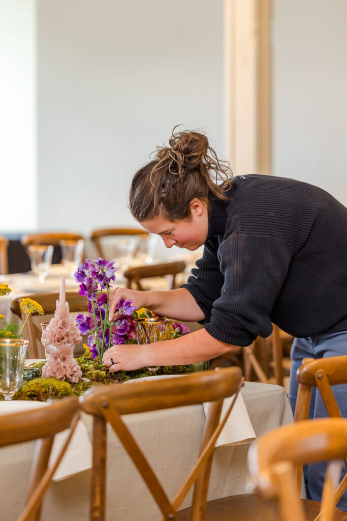 Floral tablescape, the loft at liberty street