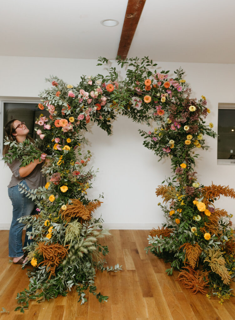 Ceremony floral arch, richmond wedding