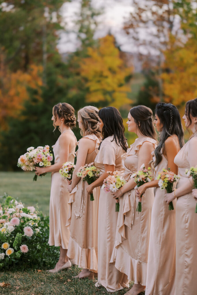 bridesmaid bouquet trends, veritas winery wedding, charlottesville wedding