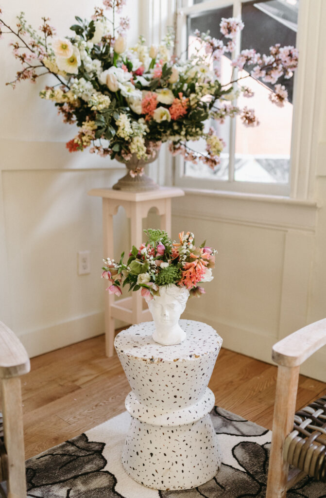 cherry blossoms, hyacinth, hellebore spring flowers